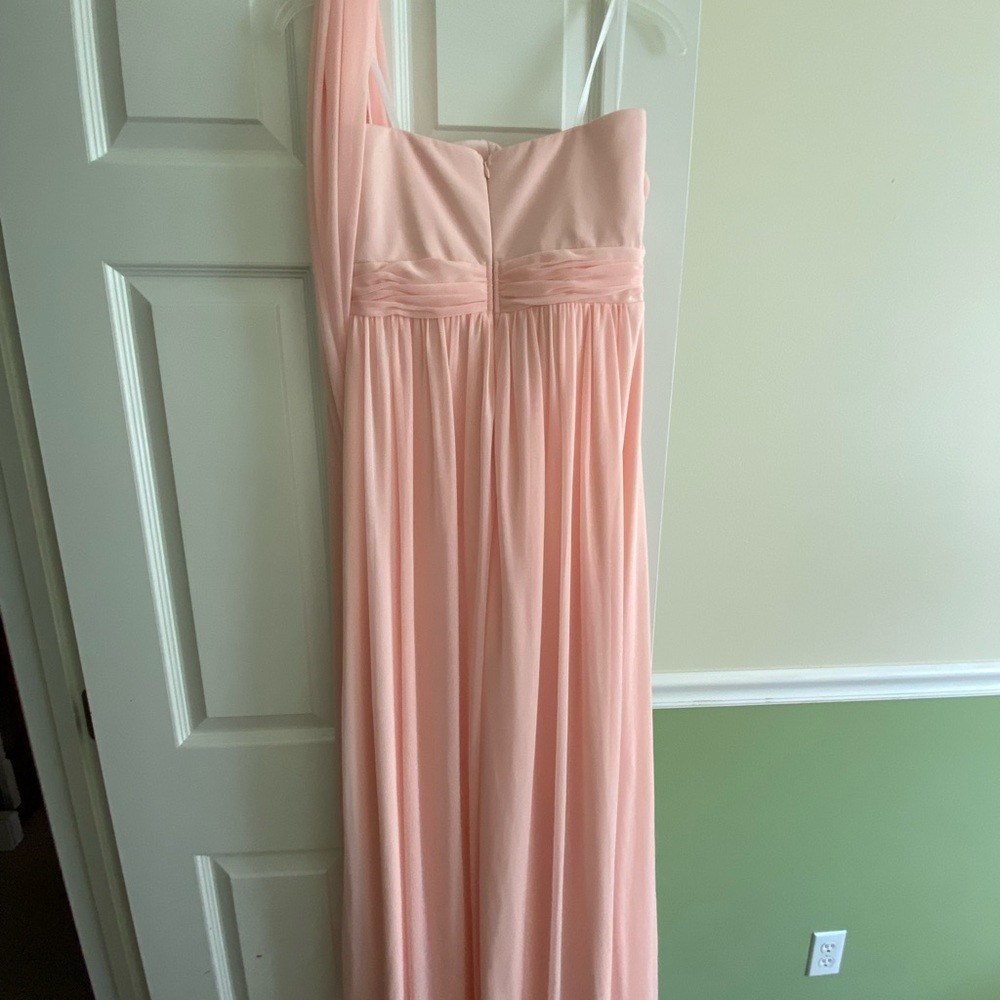 COPY - Blush Pink Birdy Grey bridesmaid dress